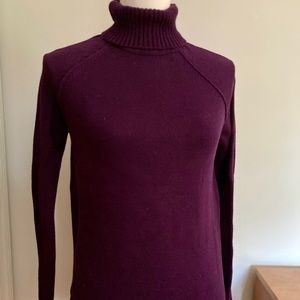 Purple turtleneck sweater